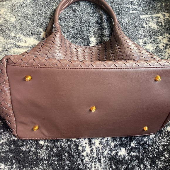 Deux Lux leather woven handbag - Picture 2 of 9